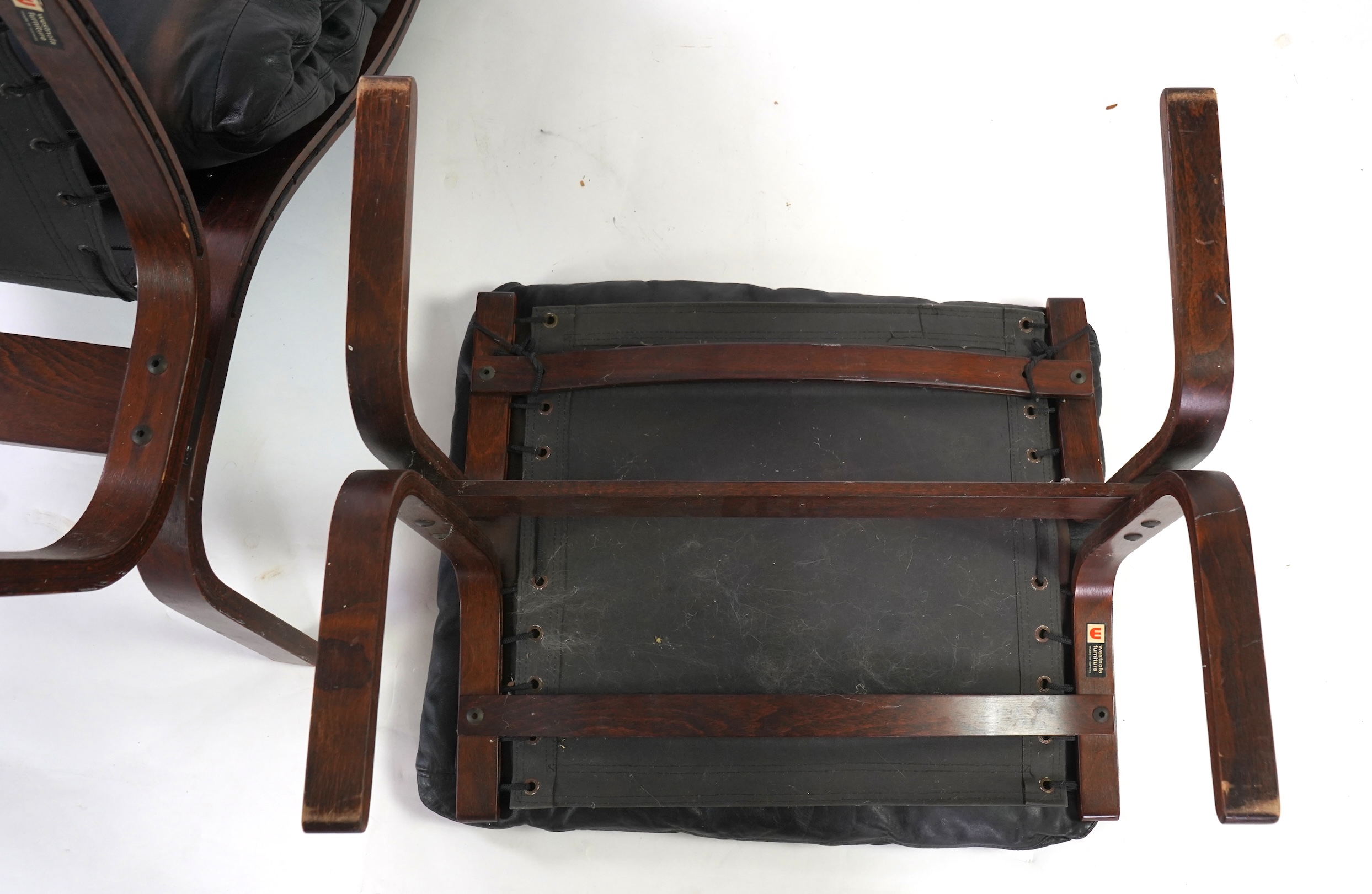Ingmar Relling (Norwegian, 1920-2002) for Westnofa: A 'Siesta' lounge chair and ottoman